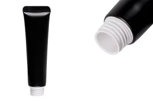 Tubo in plastica da 15 ml (bocca larga) con rivestimento interno in alluminio di colore nero opaco - 12 pz-1