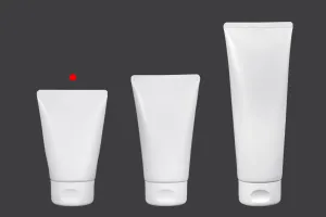 Tube en plastique 100 ml blanc avec revêtement intérieur en aluminium et bouchon rabattable - 12 pcs-5