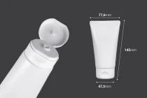 Kunststofftube 150 ml weiß mit Aluminium-Innenbeschichtung und Flip-Top-Verschluss – 12 Stück Kunststofftube 150 ml weiß mit Aluminium-Innenbeschichtung und Flip-Top-Verschluss – 12 Stück