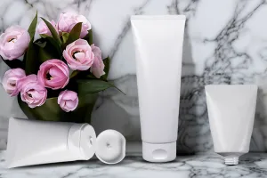 Tube en plastique 100 ml blanc avec revêtement intérieur en aluminium et bouchon rabattable - 12 pcs-3