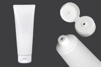 Plastic tube 200 ml white with inner aluminum coating and flip top cap - 12 pcs