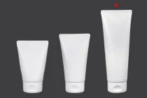 Plastic tube 200 ml white with inner aluminum coating and flip top cap - 12 pcs