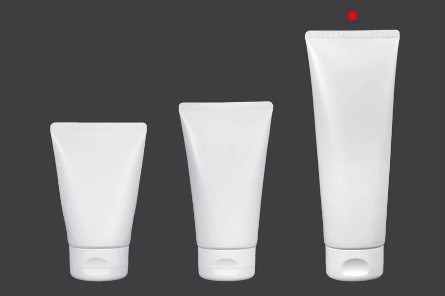 Plastic tube 200 ml white with inner aluminum coating and flip top cap - 12 pcs