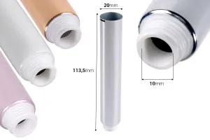 Tubo in plastica da 20 ml (bocca larga) con rivestimento interno in alluminio (richiede termosaldatura) - 12 pz-2