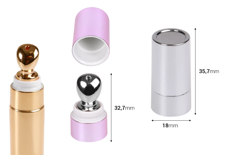 Σετ κεφαλή αλουμινίου για serum με καπάκι αλουμινίου για σωληνάρια με φαρδύ στόμιο - 6 τμχ