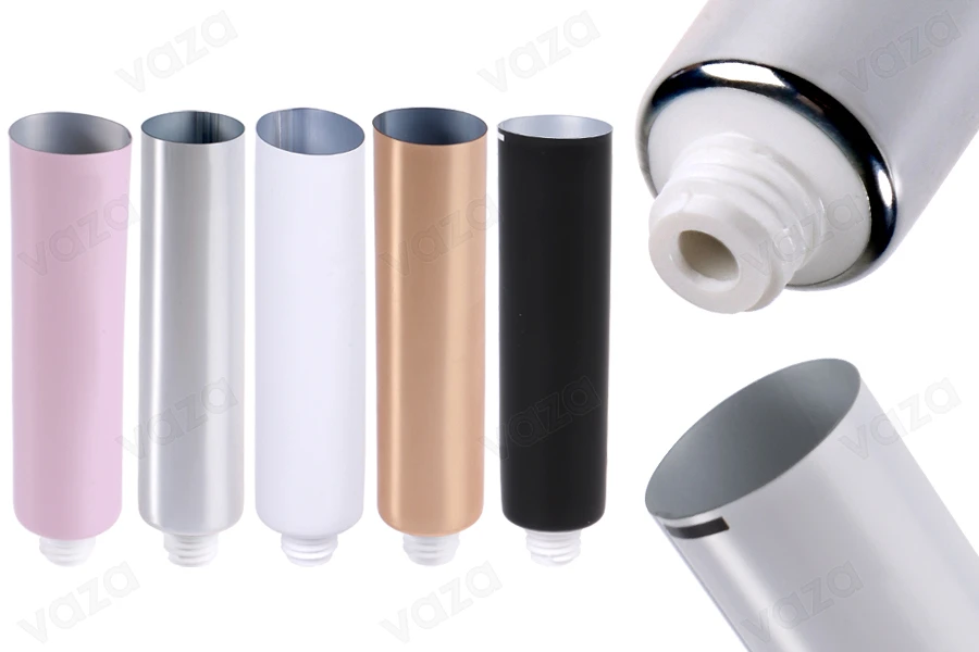 Tube en plastique 10 ml (bouche étroite) avec revêtement intérieur en aluminium (nécessite un thermoscellage) - 12 pcs-photo_produit