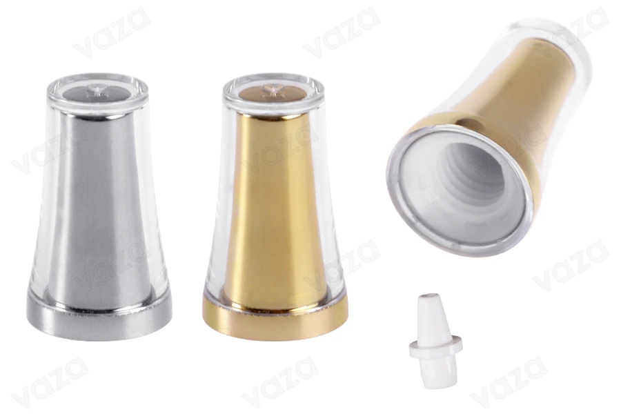 Acrylic cap set with plastic tip for tubes with a narrow mouth - 6 pcs-εικόνα_προϊοντική