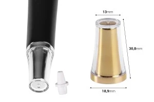 Set tappi in acrilico con punta in plastica per provette con bocca stretta - 6 pz-2