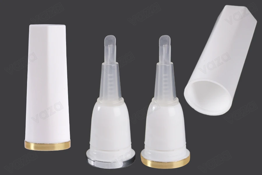 Set de bouchons en plastique avec brosse en silicone pour tubes à bouche étroite - 6 pcs-photo_produit
