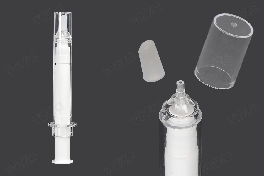 Σωληνάριο - σύριγγα ακρυλική 10 ml airless για καλλυντική χρήση με καπάκι - 6 τμχ Σωληνάριο - σύριγγα ακρυλική 10 ml airless για καλλυντική χρήση με καπάκι - 6 τμχ-εικόνα_προϊοντική