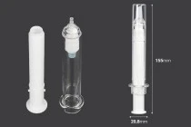 Tubo - siringa acrilica 10 ml airless per uso cosmetico con tappo - 6 pz Tubo - siringa acrilica 10 ml airless per uso cosmetico con tappo - 6 pz