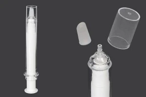 Tubo - siringa acrilica 20 ml airless per uso cosmetico con tappo - 6 pz-1