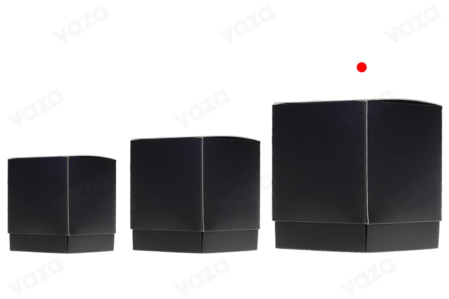 Χάρτινο κουτί συσκευασίας (400 gr) 91x91x112 mm σε μαύρο ματ χρώμα - 20 τμχ-εικόνα_σύνθεση