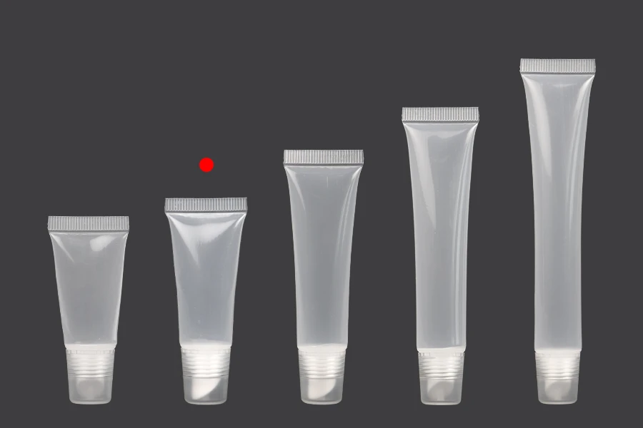 Tubes de gloss à lèvres en plastique transparent (PP) de 10ml