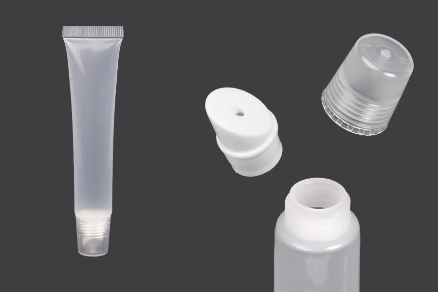 Tubo lucidalabbra in plastica trasparente (PP) da 20 ml Tubo lucidalabbra in plastica trasparente (PP) da 20 ml