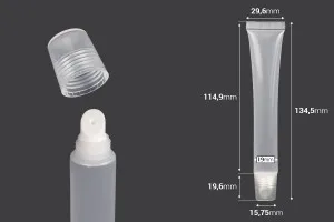 25 ml transparente Lipgloss-Tube aus Kunststoff (PP).-2