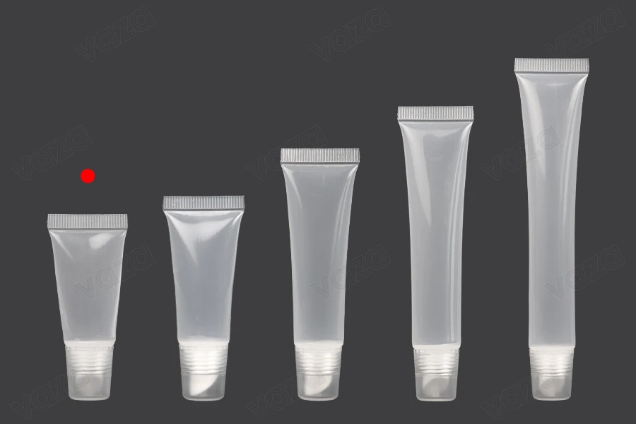 Tub plastik transparent (PP) 5 ml për lip gloss - 12 copë      -imazh_grup