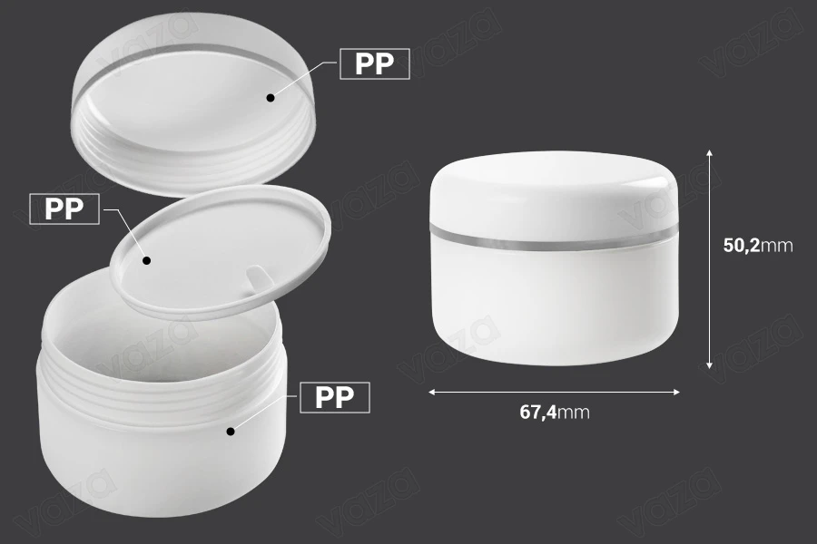 100ml plastic cream jar with sealing disc and silver stripe on the cap – available in a package with 12 pcs-image_dimensions