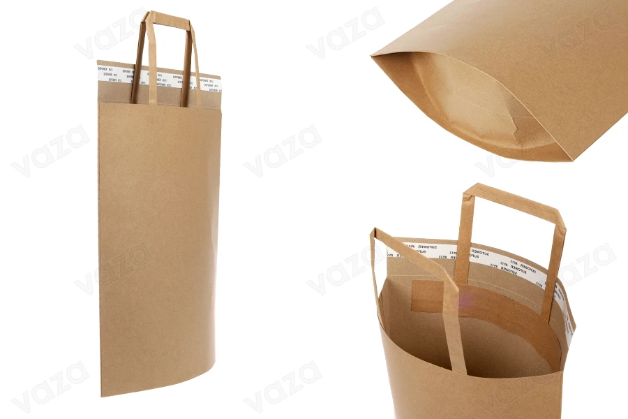 Sacchetto di carta (300g) 250x300 mm con maniglia interna e chiusura autoadesiva - 20 pz.-immagine_prodotto
