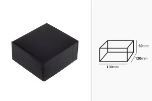Boîte d&#39;emballage en papier kraft noir sans fenêtre 130x120x60 mm - 20 pcs-2