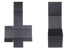 Scatola di lusso con chiusura magnetica in colore nero 110x110x110 mm con tasca interna in schiuma (per barattoli codice 325-4)-5