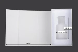 Boîte en papier blanc avec fermeture magnétique 90x160x60 mm (pour flacons de 50 ml code : 315-7-50 et 1110-9-50-1-0))-3