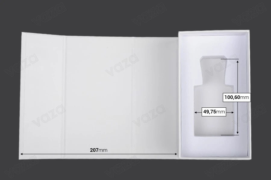 Χάρτινο κουτί σε λευκό χρώμα με μαγνητικό κλείσιμο 90x160x60 mm (για μπουκαλάκια 50 ml κωδ: 315-7-50 και 1110-9-50-1-0) Χάρτινο κουτί σε λευκό χρώμα με μαγνητικό κλείσιμο 90x160x60 mm (για μπουκαλάκια 50 ml κωδ: 315-7-50 και 1110-9-50-1-0)-εικόνα_σύνθεση