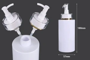 200 ml PET-Flasche mit Cremepumpe (PP24) und Verschluss - 6 Stk-2