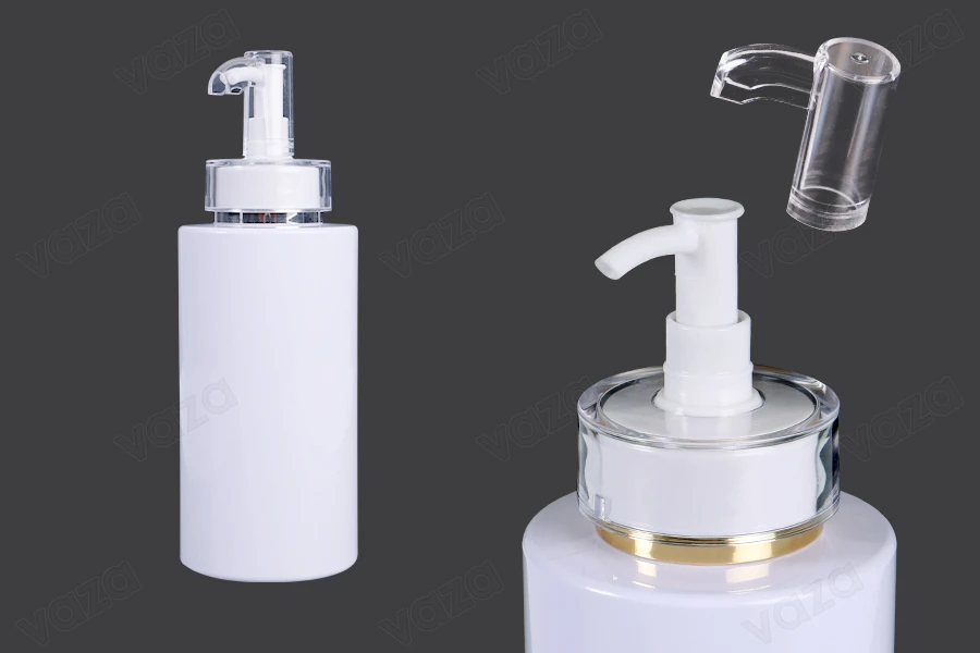 300 ml PET bottle with cream pump (PP24) and cap - 6 pcs 300 ml PET bottle with cream pump (PP24) and cap - 6 pcs-image_product