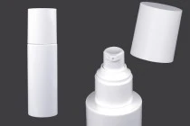 Μπουκάλι 100 ml πλαστικό (PET) λευκό με αντλία κρέμας και καπάκι - 6 τμχ Μπουκάλι 100 ml πλαστικό (PET) λευκό με αντλία κρέμας και καπάκι - 6 τμχ