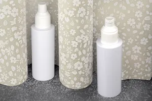 Flacon 100 ml en plastique (PET) blanc avec pompe à crème et bouchon - 6 pcs-3