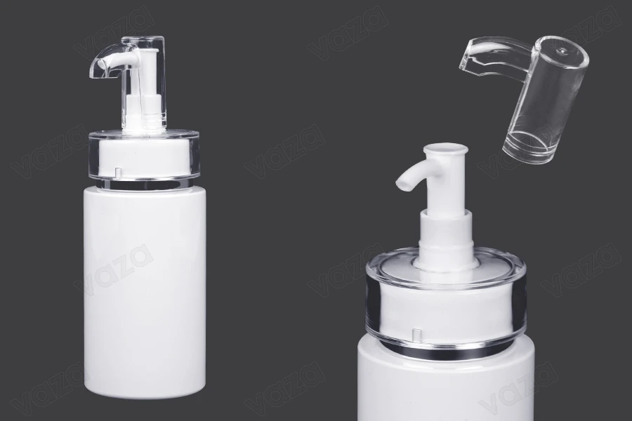 100 ml PET-Flasche mit Cremepumpe (PP24) und Verschluss - 6 Stk-produktbild
