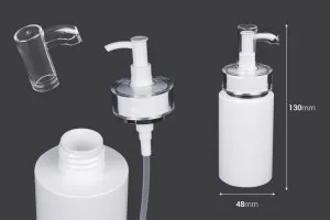 Flacon PET de 100 ml avec pompe à crème (PP24) et bouchon - 6 pcs-2