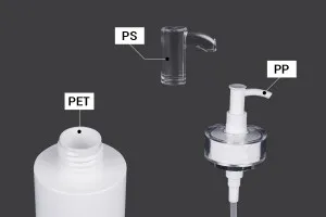 Flacon PET de 100 ml avec pompe à crème (PP24) et bouchon - 6 pcs-7