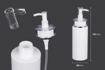 Flacon PET de 150 ml avec pompe à crème (PP24) et bouchon - 6 pcs Flacon PET de 150 ml avec pompe à crème (PP24) et bouchon - 6 pcs
