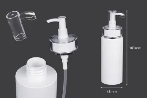 Flacon PET de 150 ml avec pompe à crème (PP24) et bouchon - 6 pcs-2