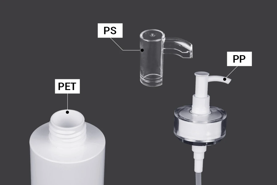 Flacon PET de 150 ml avec pompe à crème (PP24) et bouchon - 6 pcs Flacon PET de 150 ml avec pompe à crème (PP24) et bouchon - 6 pcs
