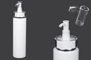 Flacon PET de 200 ml avec pompe à crème (PP24) et bouchon - 6 pcs-1