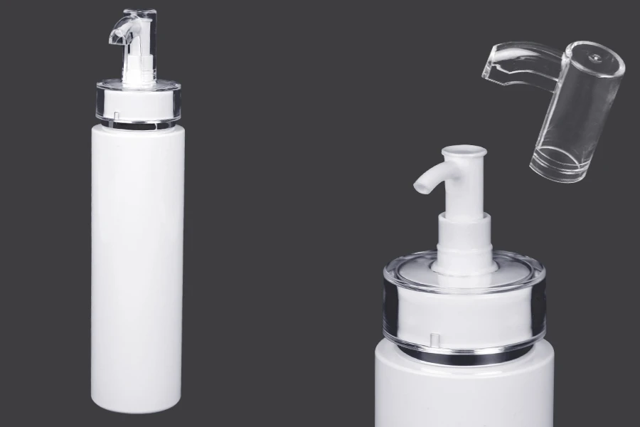 Μπουκάλι 200 ml PET με αντλία κρέμας (PP24) και καπάκι - 6 τμχ Μπουκάλι 200 ml PET με αντλία κρέμας (PP24) και καπάκι - 6 τμχ