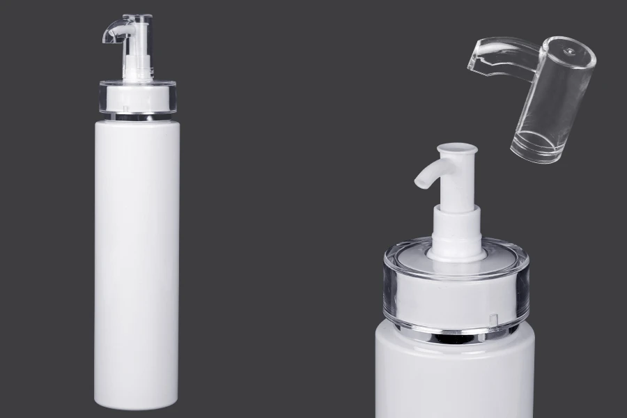 Μπουκάλι 250 ml PET με αντλία κρέμας (PP24) και καπάκι - 6 τμχ Μπουκάλι 250 ml PET με αντλία κρέμας (PP24) και καπάκι - 6 τμχ