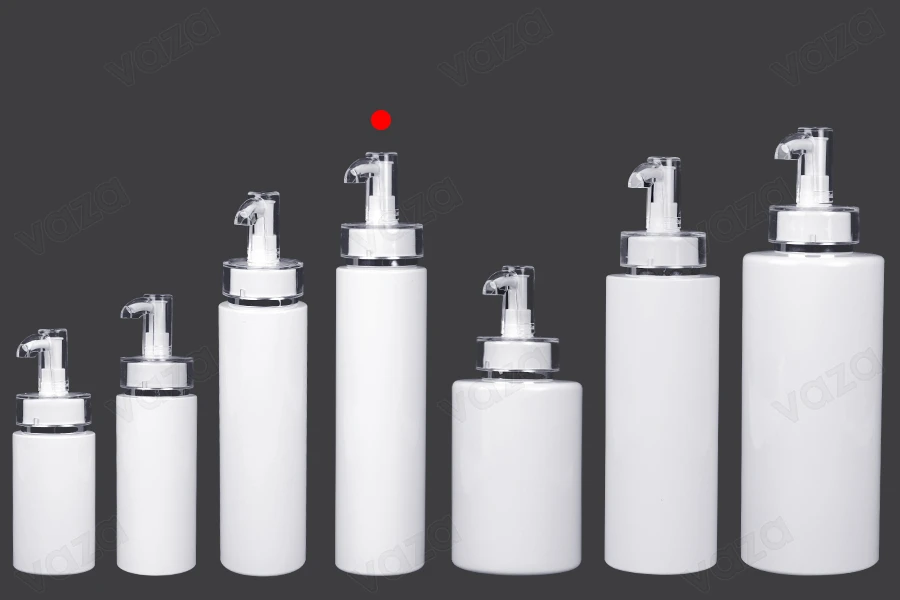 Μπουκάλι 250 ml PET με αντλία κρέμας (PP24) και καπάκι - 6 τμχ-εικόνα_σύνθεση