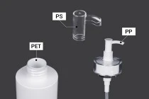 Μπουκάλι 250 ml PET με αντλία κρέμας (PP24) και καπάκι - 6 τμχ Μπουκάλι 250 ml PET με αντλία κρέμας (PP24) και καπάκι - 6 τμχ