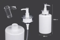 Μπουκάλι 300 ml PET με αντλία κρέμας (PP24) και καπάκι - 6 τμχ