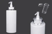 500 ml PET bottle with cream pump (PP24) and cap - 6 pcs