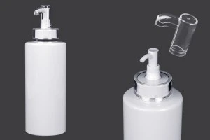 Flacon PET de 500 ml avec pompe à crème (PP24) et bouchon - 6 pcs-1