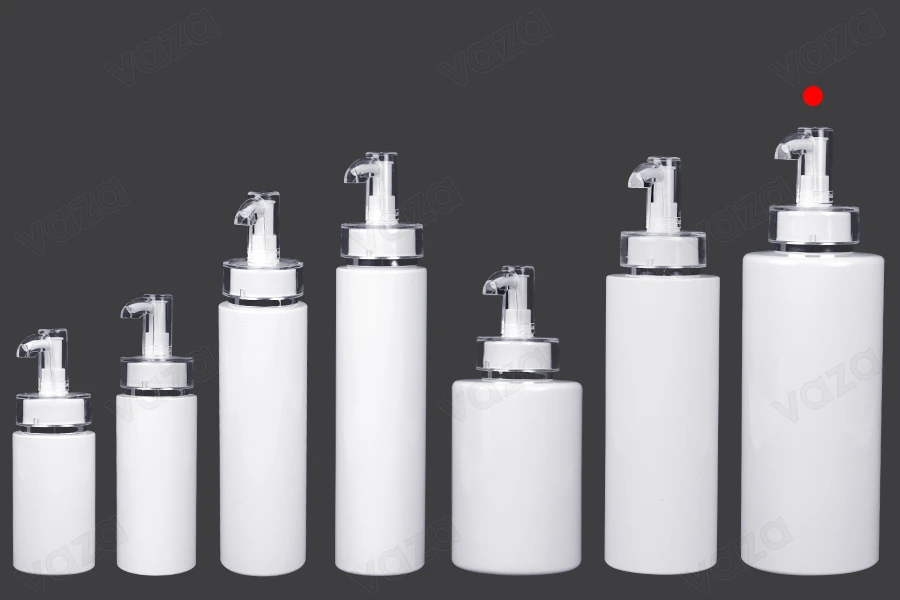 Μπουκάλι 500 ml PET με αντλία κρέμας (PP24) και καπάκι - 6 τμχ-εικόνα_σύνθεση