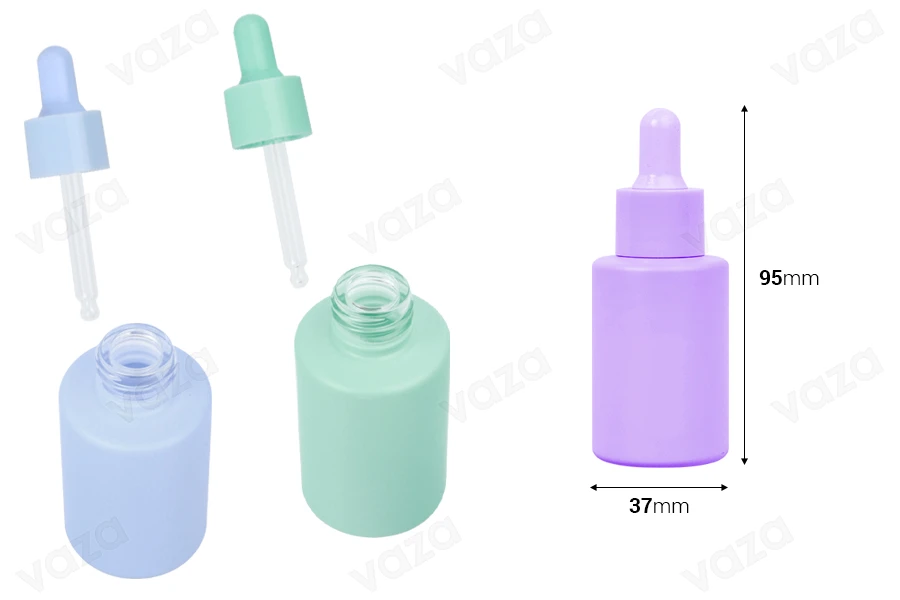 30-ml-Glasflasche mit Tropfer in matt Pastellfarben 30-ml-Glasflasche mit Tropfer in matt Pastellfarben-bildabmessungen