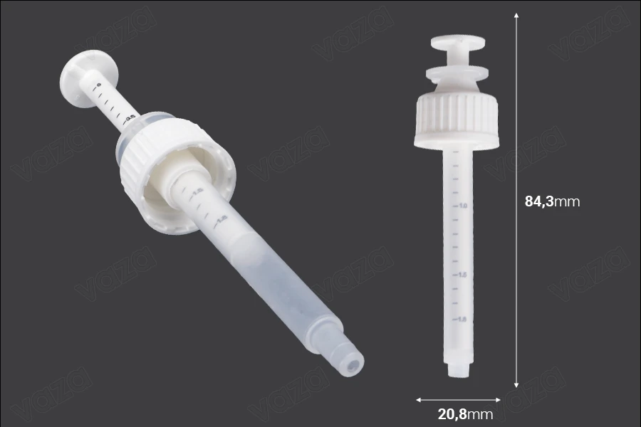 Distributeur en plastique PP18 pour bouteilles d'huiles essentielles de 20 ml Distributeur en plastique PP18 pour bouteilles d'huiles essentielles de 20 ml-photo_dimensions