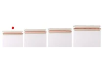 Busta di carta 245x155 mm (adatta al formato A5) con nastro sigillante integrato - 10 pz