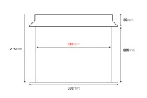 Χάρτινος φάκελος 320x225 mm (κατάλληλος για μέγεθος Α4) με ενσωματωμένη ταινία σφράγισης - 10 τμχ